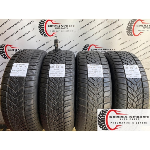 4 PNEUMATICI 235/60 R18 FULDA INVERNALI 75%