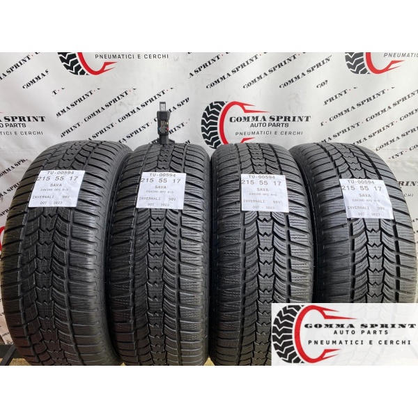 4 PNEUMATICI 215/55 R17 SAVA INVERNALI SEMINUOVE