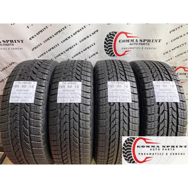 4 PNEUMATICI 195/60 R16C GOODYEAR INVERN SEMINUOVE