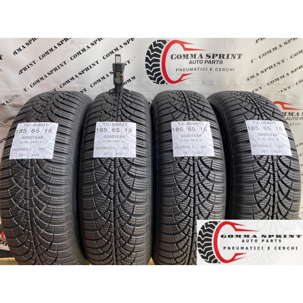 4 PNEUMATICI 185/65 R15 GOODYEAR INVERN SEMINUOVE