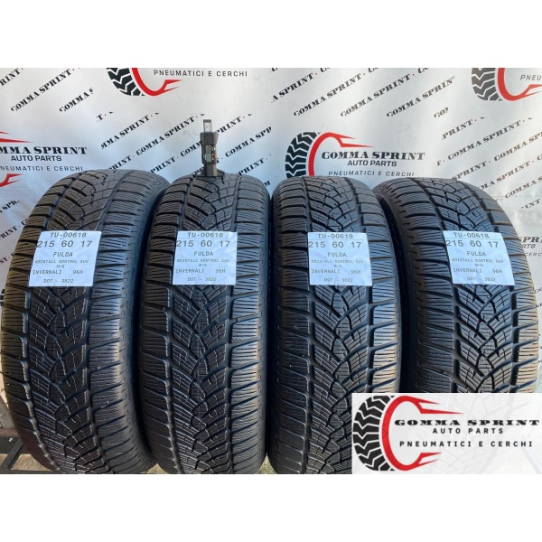 4 PNEUMATICI 215/60 R17 FULDA INVERNALI SEMINUOVE