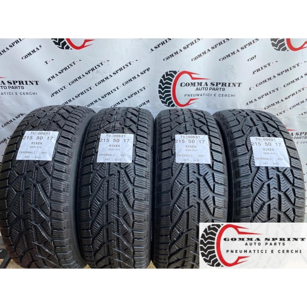4 PNEUMATICI 215/50 R17 RIKEN INVERNALI SEMINUOVE