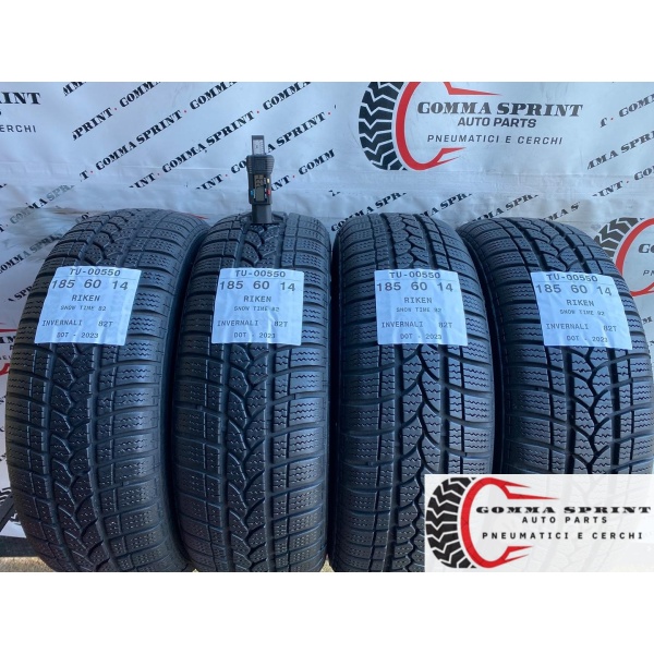 4 PNEUMATICI 185/60 R14 RIKEN INVERNALI SEMINUOVE