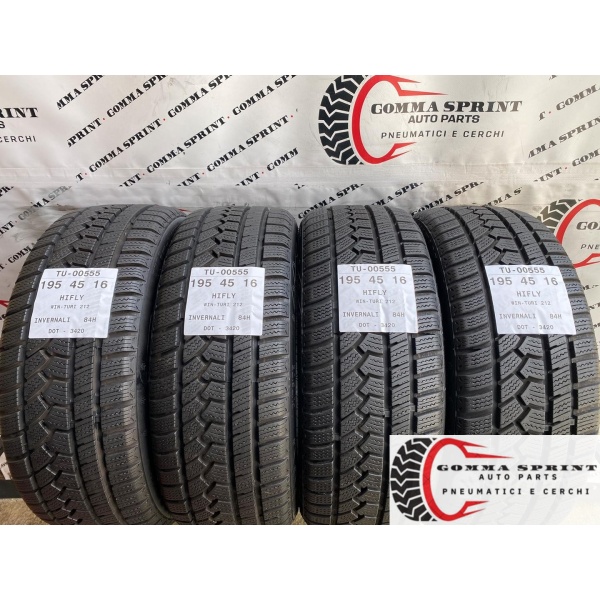 4 PNEUMATICI 195/45 R16 HIFLY INVERNALI SEMINUOVE