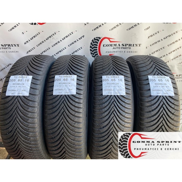 4 PNEUMATICI 205/65 R16 MICHELIN INVERNALI 95%