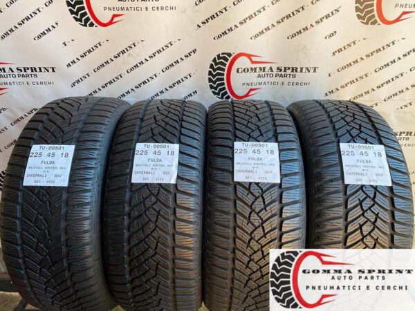 4 PNEUMATICI 225/45 R18 FULDA INVERNALI SEMINUOVE