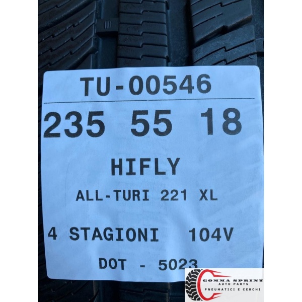 4 PNEUMATICI 235/55 R18 HIFLY INVERNALI 80% - immagine 10