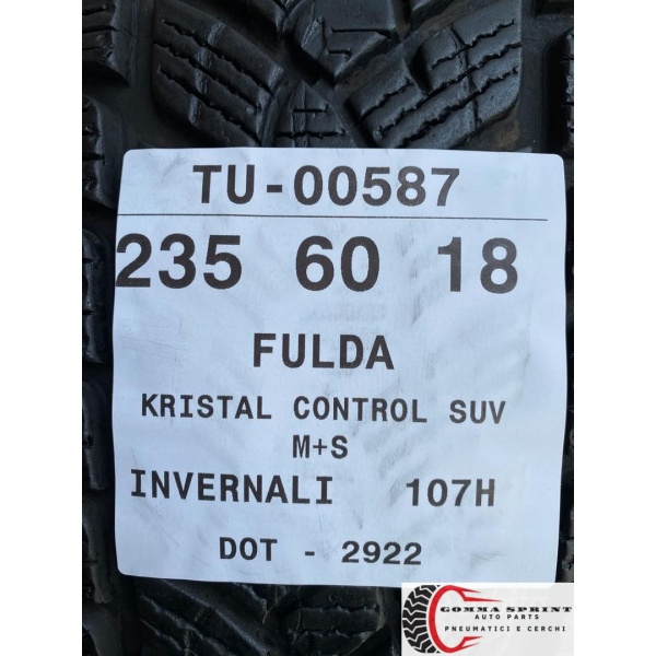 4 PNEUMATICI 235/60 R18 FULDA INVERNALI 75% - immagine 10