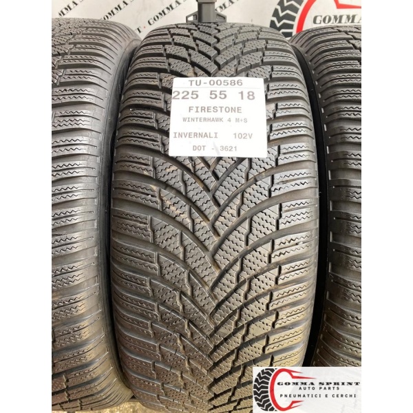 4 PNEUMATICI 225/55 R18 FIRESTONE INVERNALI 90% - immagine 2
