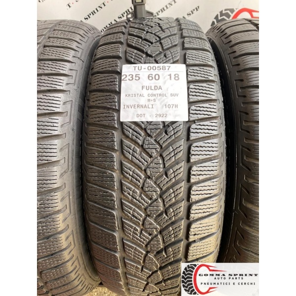 4 PNEUMATICI 235/60 R18 FULDA INVERNALI 75% - immagine 2