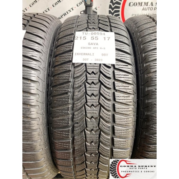 4 PNEUMATICI 215/55 R17 SAVA INVERNALI SEMINUOVE - immagine 2