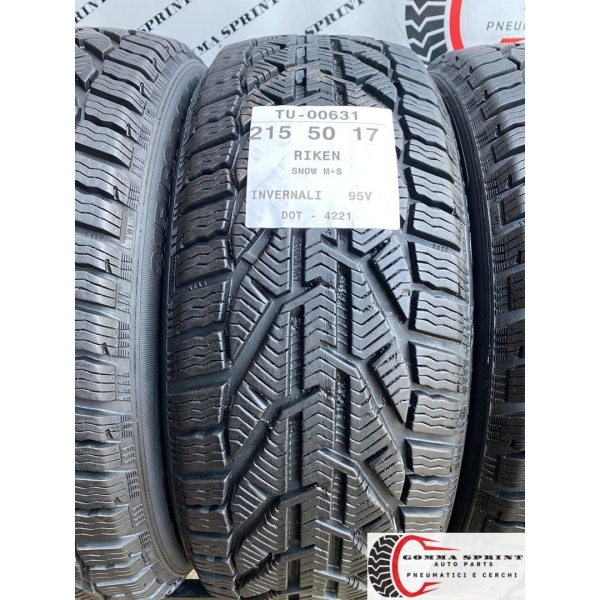 4 PNEUMATICI 215/50 R17 RIKEN INVERNALI SEMINUOVE - immagine 2
