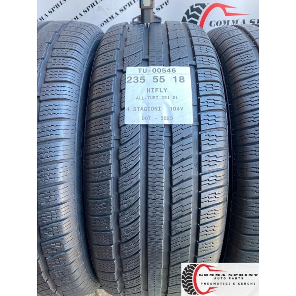 4 PNEUMATICI 235/55 R18 HIFLY INVERNALI 80% - immagine 2