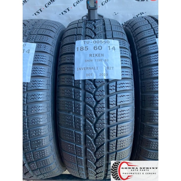 4 PNEUMATICI 185/60 R14 RIKEN INVERNALI SEMINUOVE - immagine 2