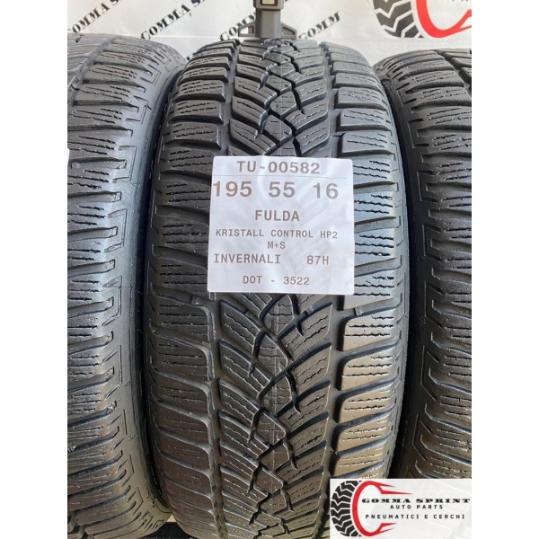 4 PNEUMATICI 195/55 R16 FULDA INVERNALI 85% - immagine 2