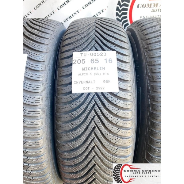 4 PNEUMATICI 205/65 R16 MICHELIN INVERNALI 95% - immagine 2