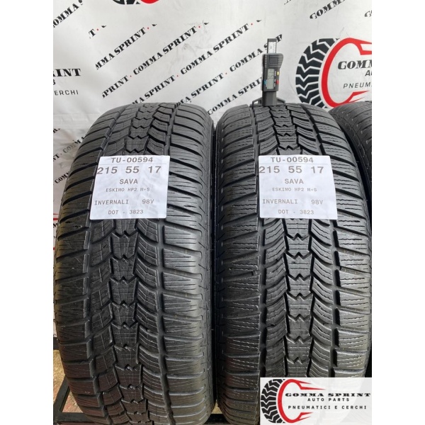 4 PNEUMATICI 215/55 R17 SAVA INVERNALI SEMINUOVE - immagine 3