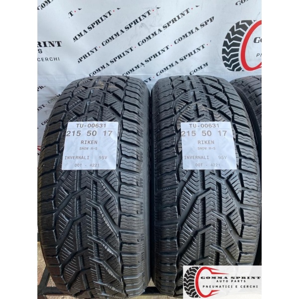 4 PNEUMATICI 215/50 R17 RIKEN INVERNALI SEMINUOVE - immagine 3