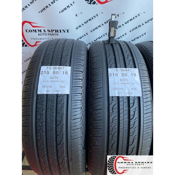 4 PNEUMATICI 215/55 R18 GITI ESTIVE SEMINUOVE - immagine 3