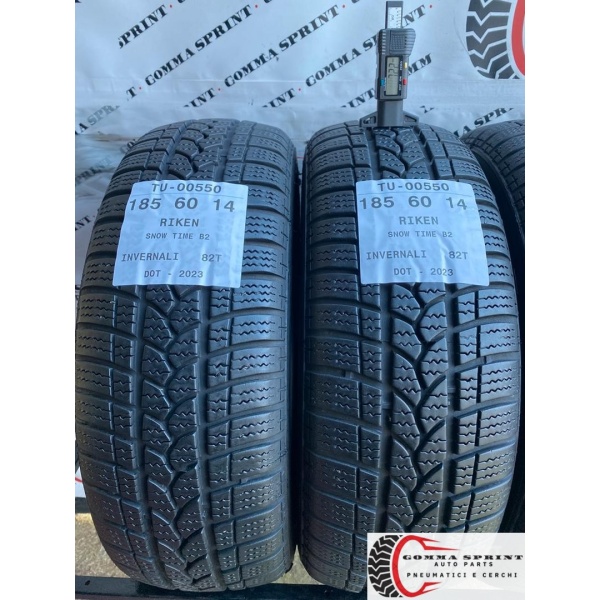 4 PNEUMATICI 185/60 R14 RIKEN INVERNALI SEMINUOVE - immagine 3