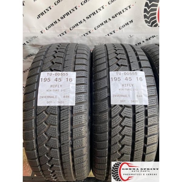 4 PNEUMATICI 195/45 R16 HIFLY INVERNALI SEMINUOVE - immagine 3