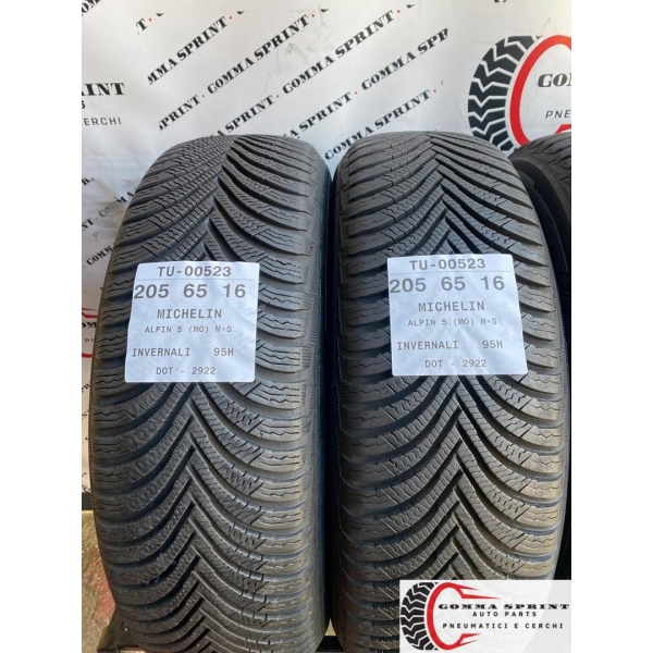 4 PNEUMATICI 205/65 R16 MICHELIN INVERNALI 95% - immagine 3
