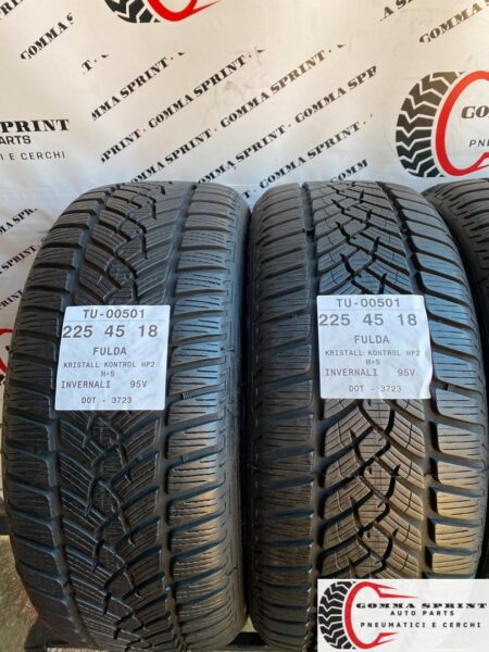 4 PNEUMATICI 225/45 R18 FULDA INVERNALI SEMINUOVE - immagine 3