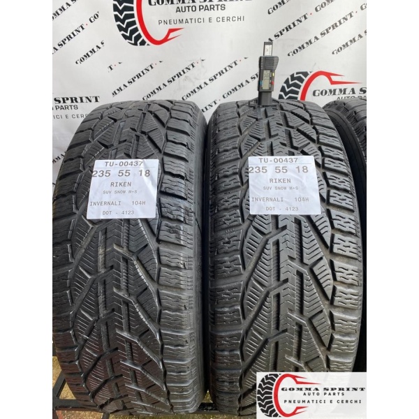 4 PNEUMATICI 235/55 R18 RIKEN INVERNALI SEMINUOVE - immagine 3