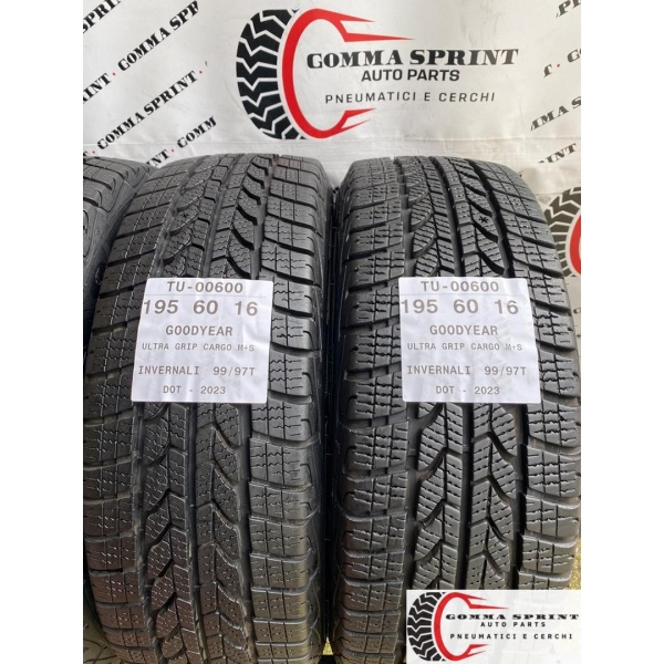 4 PNEUMATICI 195/60 R16C GOODYEAR INVERN SEMINUOVE - immagine 4