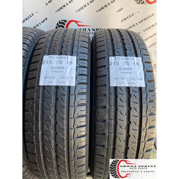 4 PNEUMATICI 215/75 R16C KLEBER ESTIVE SEMINUOVE - immagine 4
