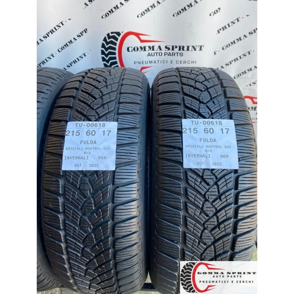 4 PNEUMATICI 215/60 R17 FULDA INVERNALI SEMINUOVE - immagine 4