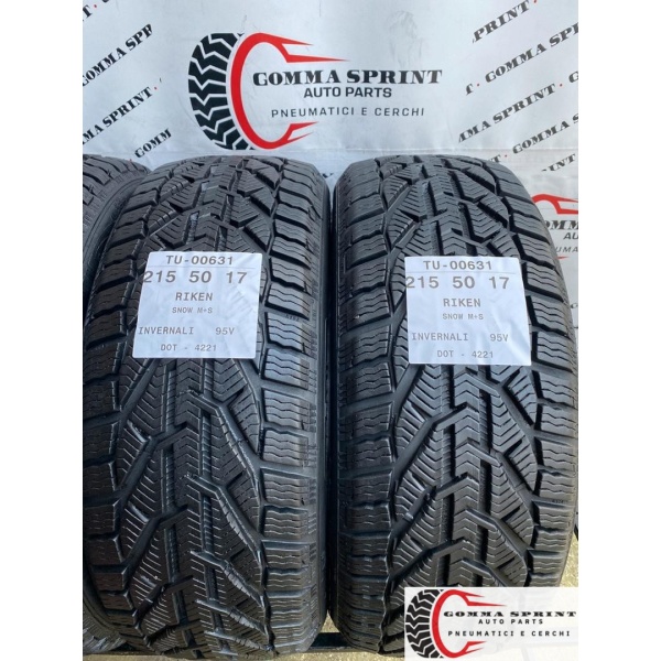 4 PNEUMATICI 215/50 R17 RIKEN INVERNALI SEMINUOVE - immagine 4