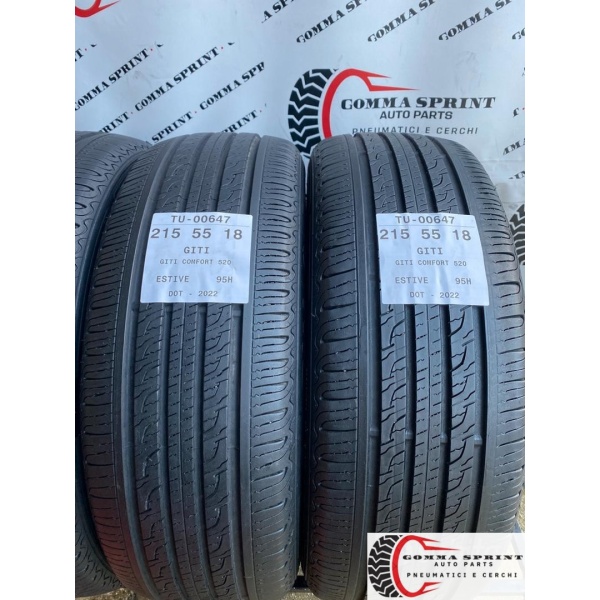 4 PNEUMATICI 215/55 R18 GITI ESTIVE SEMINUOVE - immagine 4