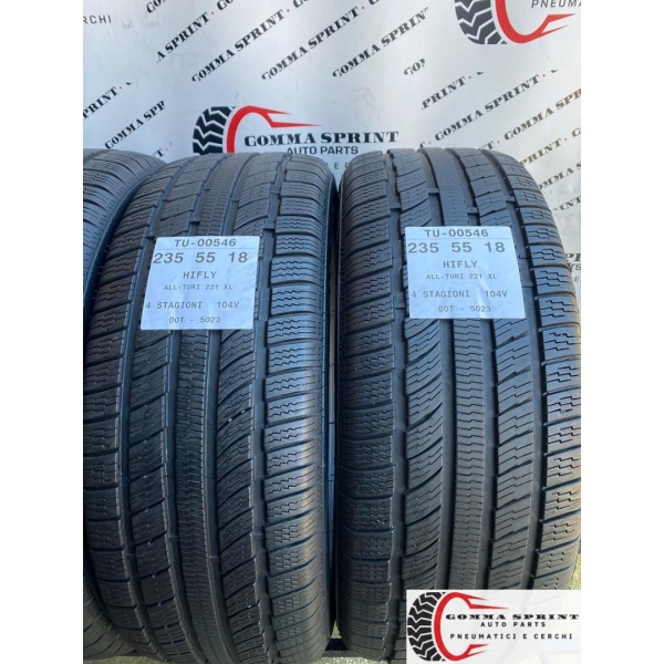 4 PNEUMATICI 235/55 R18 HIFLY INVERNALI 80% - immagine 4