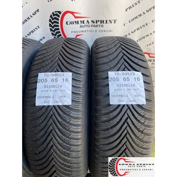 4 PNEUMATICI 205/65 R16 MICHELIN INVERNALI 95% - immagine 4