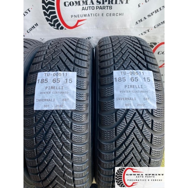 4 PNEUMATICI 185/65 R15 PIRELLI INVERNALI 95% - immagine 4