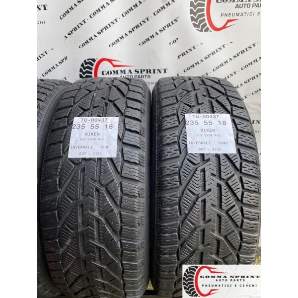 4 PNEUMATICI 235/55 R18 RIKEN INVERNALI SEMINUOVE - immagine 4