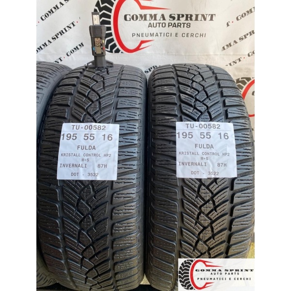 4 PNEUMATICI 195/55 R16 FULDA INVERNALI 85% - immagine 5