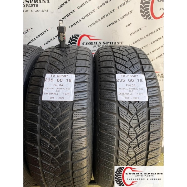 4 PNEUMATICI 235/60 R18 FULDA INVERNALI 75% - immagine 5