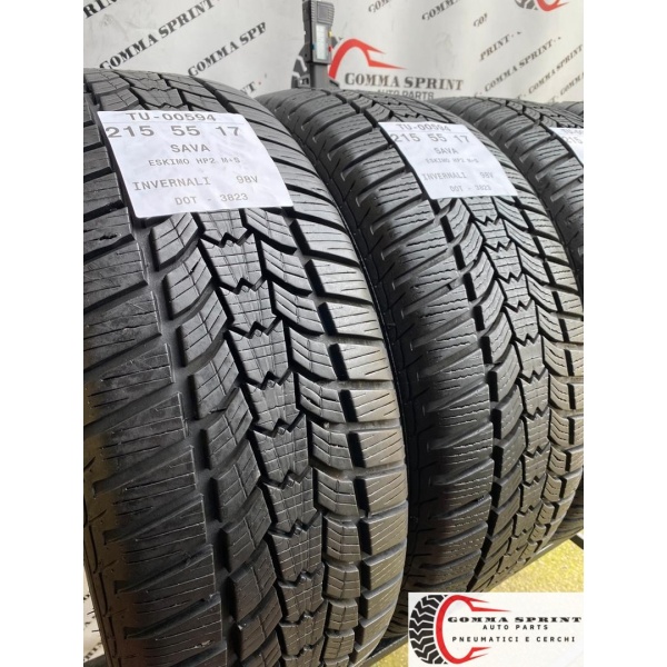 4 PNEUMATICI 215/55 R17 SAVA INVERNALI SEMINUOVE - immagine 6