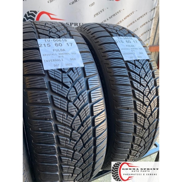 4 PNEUMATICI 215/60 R17 FULDA INVERNALI SEMINUOVE - immagine 7