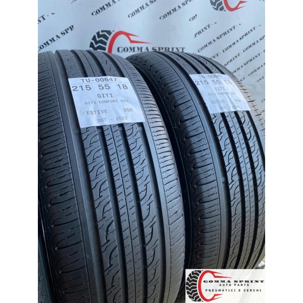4 PNEUMATICI 215/55 R18 GITI ESTIVE SEMINUOVE - immagine 7