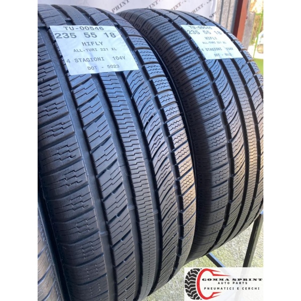 4 PNEUMATICI 235/55 R18 HIFLY INVERNALI 80% - immagine 7