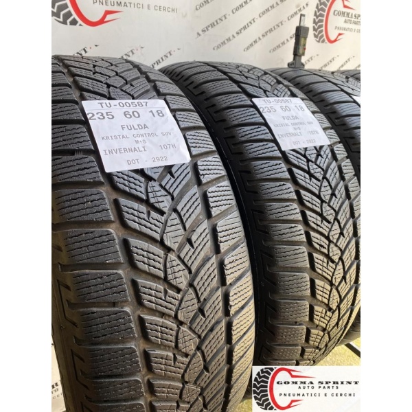 4 PNEUMATICI 235/60 R18 FULDA INVERNALI 75% - immagine 7