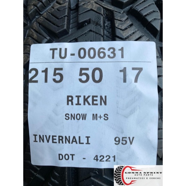 4 PNEUMATICI 215/50 R17 RIKEN INVERNALI SEMINUOVE - immagine 8