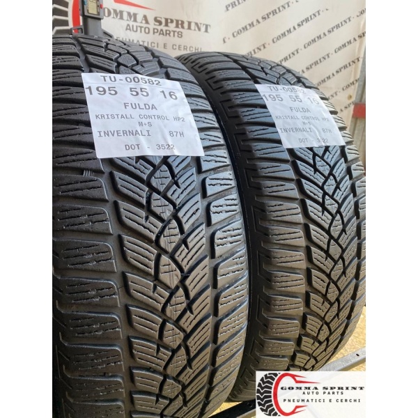 4 PNEUMATICI 195/55 R16 FULDA INVERNALI 85% - immagine 8