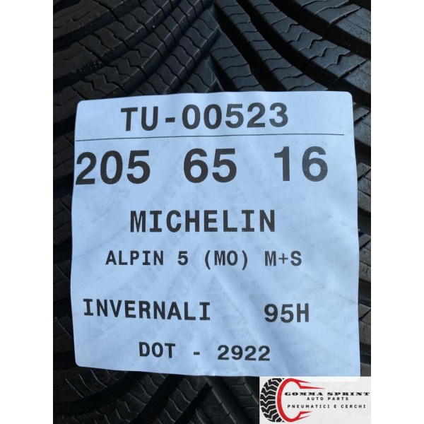4 PNEUMATICI 205/65 R16 MICHELIN INVERNALI 95% - immagine 9