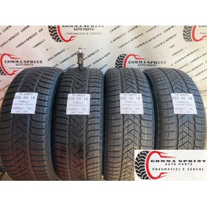 4 PNEUMATICI 225/55 R18 PIRELLI INVERNALI 75%