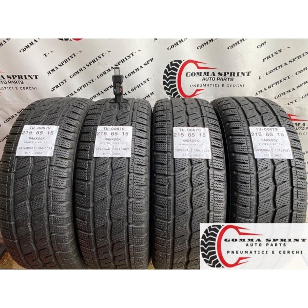 4 PNEUMATICI 215/65 R15C HANKOOK INVERNALI 95%