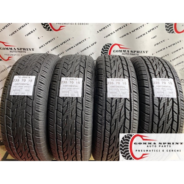4 PNEUMATICI 235/70 R15 CONTINENTAL ESTIVE KM0
